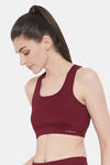 Clovia Lightly Padded Non Wired Full Coverage Super Support Bra - Maroon — thumbnail 3