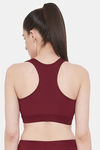 Clovia Lightly Padded Non Wired Full Coverage Super Support Bra - Maroon — thumbnail 4