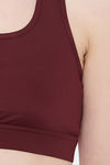 Clovia Lightly Padded Non Wired Full Coverage Super Support Bra - Maroon — thumbnail 5