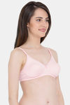 Clovia Lightly Padded Non Wired Full Coverage T-Shirt Bra - Pink — thumbnail 2