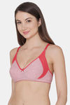 Clovia Double Layered Non Wired Medium Coverage Basic Bra - Pink — thumbnail 3