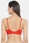 Clovia Lightly Padded Non Wired Full Coverage T-Shirt Bra - Red — thumbnail 4