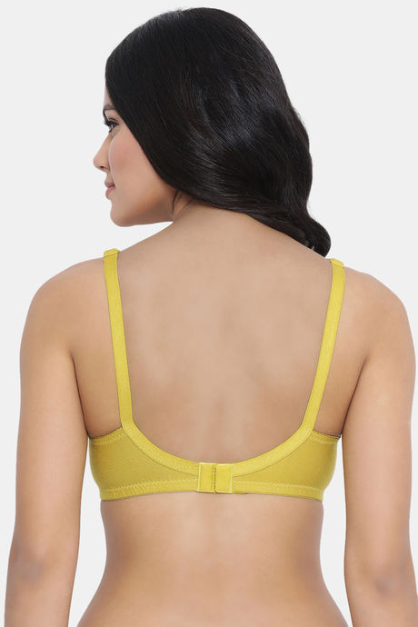 Clovia Double Layered Non Wired Full Coverage Basic Bra - Yellow — image 4