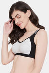 Clovia Double Layered Non Wired Full Coverage Push-Up Bra - Grey — thumbnail 3