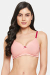 Clovia Lightly Padded Non Wired Medium Coverage T-Shirt Bra - Peach — thumbnail 1