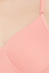 Clovia Lightly Padded Non-Wired T-Shirt Bra - Peach — thumbnail 7
