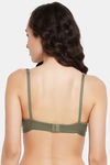 Clovia Double Layered Non-Wired T-Shirt Bra - Olive — thumbnail 4
