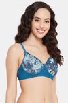 Clovia Lightly Padded Non-Wired Full Coverage T-Shirt Bra - Teal — thumbnail 2