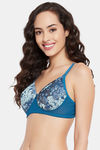 Clovia Lightly Padded Non-Wired Full Coverage T-Shirt Bra - Teal — thumbnail 3