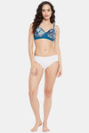 Clovia Lightly Padded Non-Wired Full Coverage T-Shirt Bra - Teal — thumbnail 5