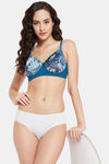 Clovia Lightly Padded Non-Wired Full Coverage T-Shirt Bra - Teal — thumbnail 6