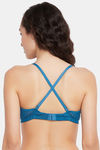 Clovia Lightly Padded Non-Wired Full Coverage T-Shirt Bra - Teal — thumbnail 7