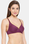 Clovia Double Layered Non Wired Medium Coverage T-Shirt Bra - Purple — thumbnail 2