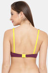Clovia Double Layered Non Wired Medium Coverage T-Shirt Bra - Purple — thumbnail 4