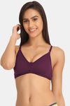 Clovia Double Layered Non Wired Full Coverage T-Shirt Bra - Purple — thumbnail 2