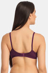 Clovia Double Layered Non Wired Full Coverage T-Shirt Bra - Purple — thumbnail 4