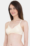 Clovia Padded Non Wired Full Coverage T-Shirt Bra - Beige — thumbnail 3