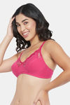 Clovia Single Layered Non Wired Full Coverage T-Shirt Bra - Pink — thumbnail 3