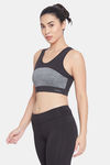 Clovia Lightly Padded Non Wired Full Coverage Super Support Bra - Grey — thumbnail 3