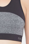 Clovia Lightly Padded Non Wired Full Coverage Super Support Bra - Grey — thumbnail 5
