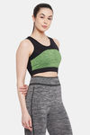 Clovia Lightly Padded Non Wired Full Coverage Super Support Bra - Green — thumbnail 2