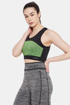 Clovia Lightly Padded Non Wired Full Coverage Super Support Bra - Green — thumbnail 3