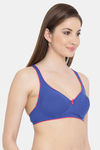 Clovia Double Layered Non Wired Medium Coverage T-Shirt Bra - Blue — thumbnail 2