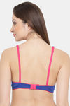 Clovia Double Layered Non Wired Medium Coverage T-Shirt Bra - Blue — thumbnail 4