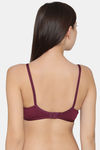 Clovia Double Layered Non Wired Full Coverage T-Shirt Bra - Purple — thumbnail 4