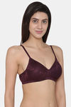 Clovia Padded Non Wired Full Coverage T-Shirt Bra - Purple — thumbnail 2