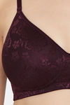 Clovia Padded Non Wired Full Coverage T-Shirt Bra - Purple — thumbnail 5