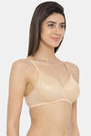 Clovia Padded Non Wired Full Coverage T-Shirt Bra - Nude — thumbnail 2