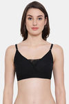 Clovia Double Layered Non Wired Full Coverage T-Shirt Bra - Black — thumbnail 1