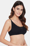 Clovia Double Layered Non Wired Full Coverage T-Shirt Bra - Black — thumbnail 2