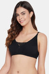 Clovia Double Layered Non Wired Full Coverage T-Shirt Bra - Black — thumbnail 3