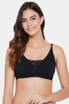 Clovia Double Layered Non Wired Full Coverage T-Shirt Bra - Black — thumbnail 5