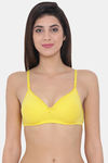 Clovia Padded Non Wired Medium Coverage Push Up Bra - Yellow — thumbnail 1