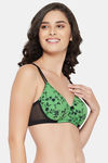 Clovia Padded Non Wired Full Coverage T-Shirt Bra - Green — thumbnail 2