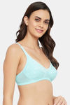 Clovia Double Layered Non Wired Full Coverage T-Shirt Bra - Blue — thumbnail 2