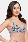 Clovia Double Layered Non Wired Full Coverage T-Shirt Bra - Grey — thumbnail 2