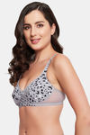 Clovia Double Layered Non Wired Full Coverage T-Shirt Bra - Grey — thumbnail 3