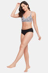 Clovia Double Layered Non Wired Full Coverage T-Shirt Bra - Grey — thumbnail 5