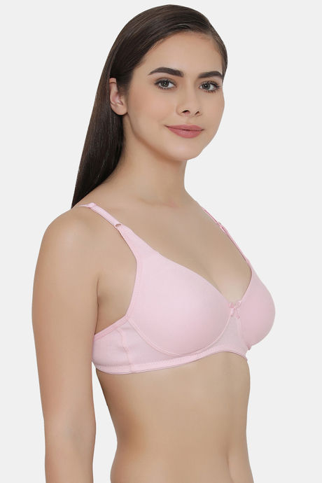 Clovia Double Layered Non Wired Full Coverage Basic Bra - Pink — image 2