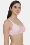 Clovia Double Layered Non Wired Full Coverage Basic Bra - Pink — thumbnail 2