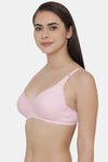 Clovia Double Layered Non Wired Full Coverage Basic Bra - Pink — thumbnail 3