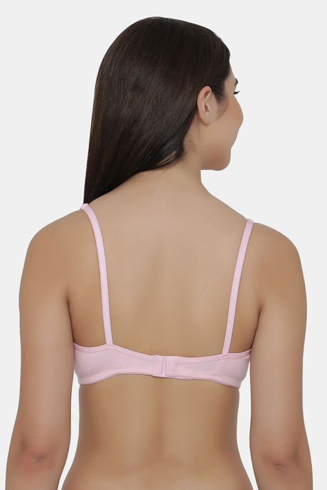 Clovia Double Layered Non Wired Full Coverage Basic Bra - Pink — image 4