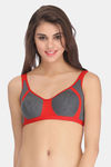 Clovia Double Layered Non Wired Medium Coverage Basic Bra - Red — thumbnail 1