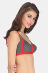 Clovia Double Layered Non Wired Medium Coverage Basic Bra - Red — thumbnail 2