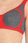 Clovia Double Layered Non Wired Medium Coverage Basic Bra - Red — thumbnail 5
