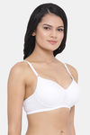 Clovia Lightly Padded  Non Wired Full Coverage T-Shirt Bra - White — thumbnail 3